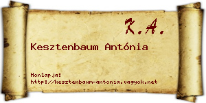 Kesztenbaum Antónia névjegykártya